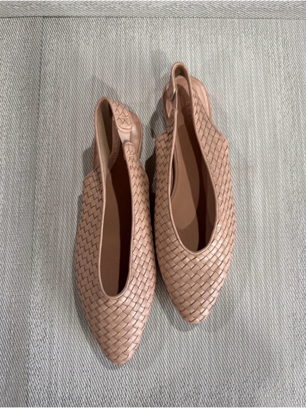 Woven Slingback Everlane Flat in Blush Made in Italy